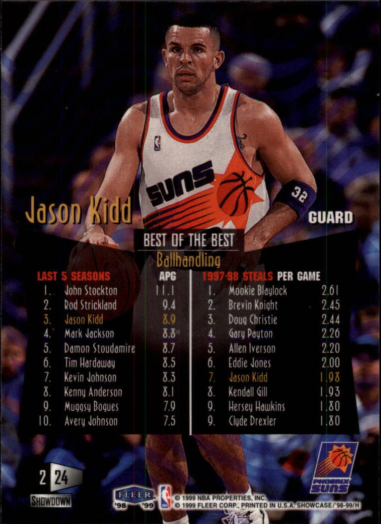 1998-99 Flair Showcase Row 2 #24 Jason Kidd back image
