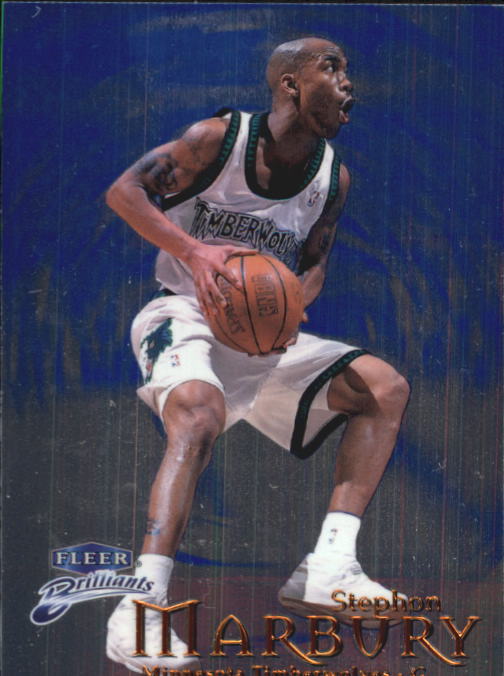 1998-99 Fleer Brilliants Blue #7 Stephon Marbury