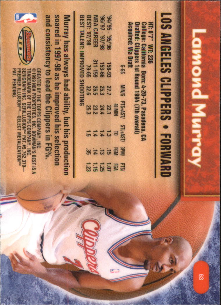 A3148- 1998-99 Bowman's Beste BK #S 1-125 + Einsätze -du Pick- 15 + Gratis US - Bild 119 von 209