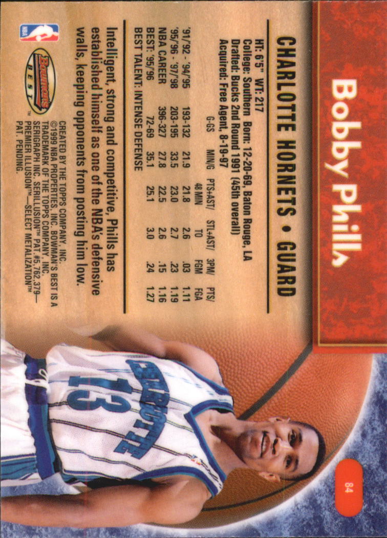 1998-99 Bowman's Best #84 Bobby Phills back image