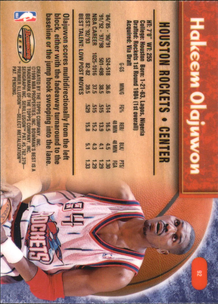 A3148- 1998-99 Bowman's Beste BK #S 1-125 + Einsätze -du Pick- 15 + Gratis US - Bild 169 von 209