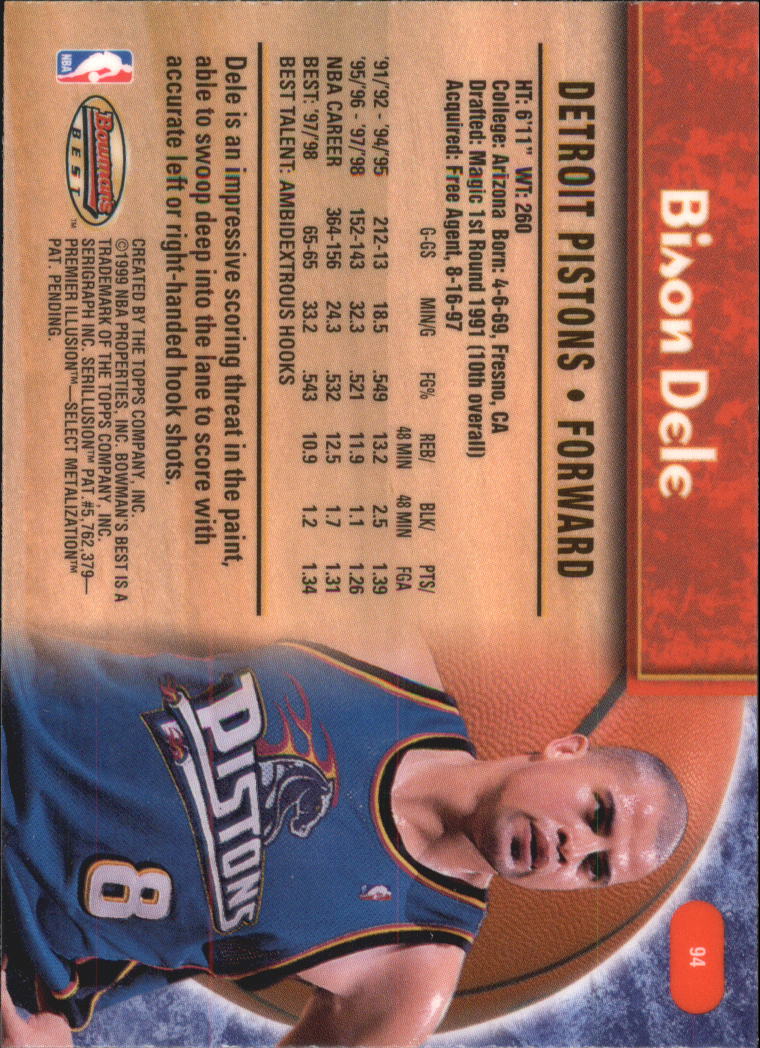 A3148- 1998-99 Bowman's Beste BK #S 1-125 + Einsätze -du Pick- 15 + Gratis US - Bild 173 von 209