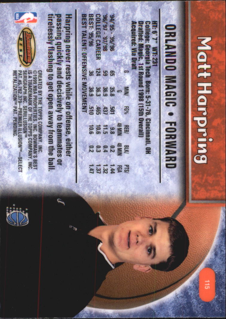 A3148- 1998-99 Bowman's Beste BK #S 1-125 + Einsätze -du Pick- 15 + Gratis US - Bild 195 von 209