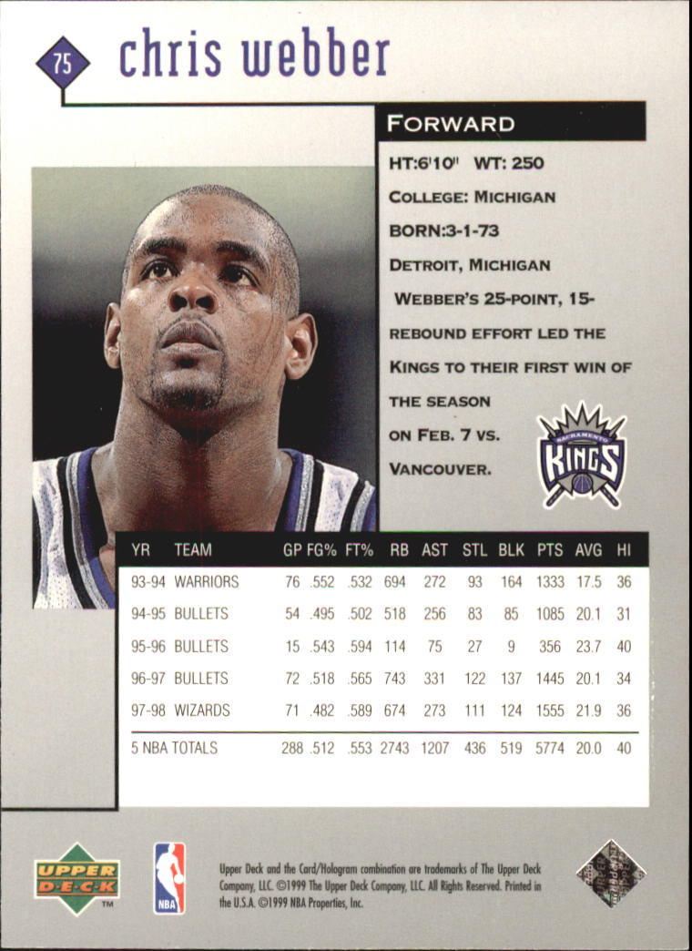 Chris webber cards (1994-2022) Kings Bullets 76ers - You Choose - Picture 85 of 258
