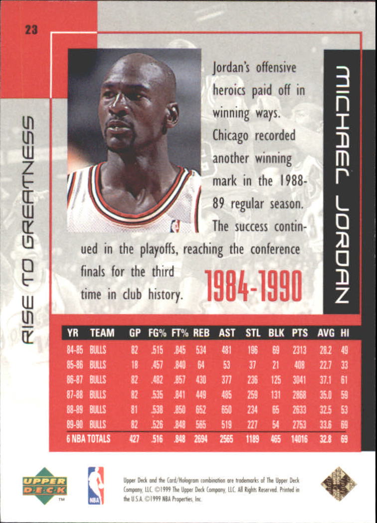 michael jordan upper deck number 23