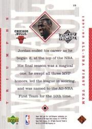1999 Upper Deck Michael Jordan Athlete of the Century #15 Michael Jordan/1997-98 NBA First Team back image
