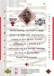 1999 Upper Deck Michael Jordan Athlete of the Century #18 Michael Jordan/1991 NBA Finals MVP back image
