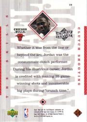 1999 Upper Deck Michael Jordan Athlete of the Century #19 Michael Jordan/Clutch shooting back image