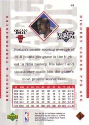 1999 Upper Deck Michael Jordan Athlete of the Century #29 Michael Jordan/Highest NBA career PPG avg back image