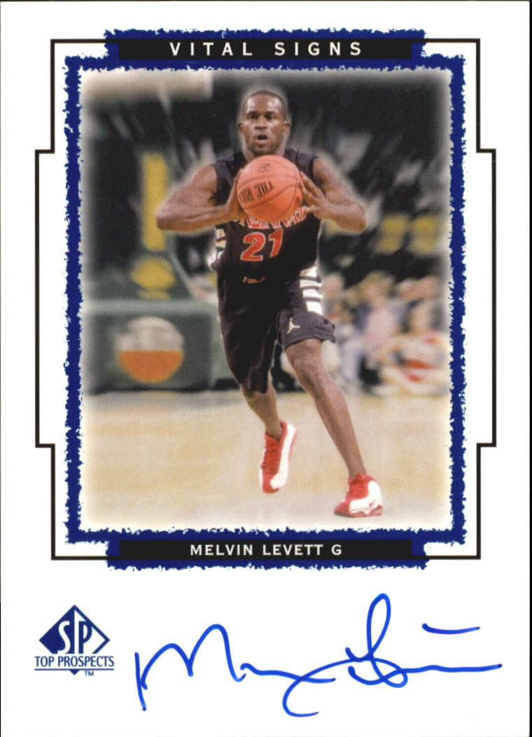 1999 SP Top Prospects Vital Signs #ML Melvin Levett
