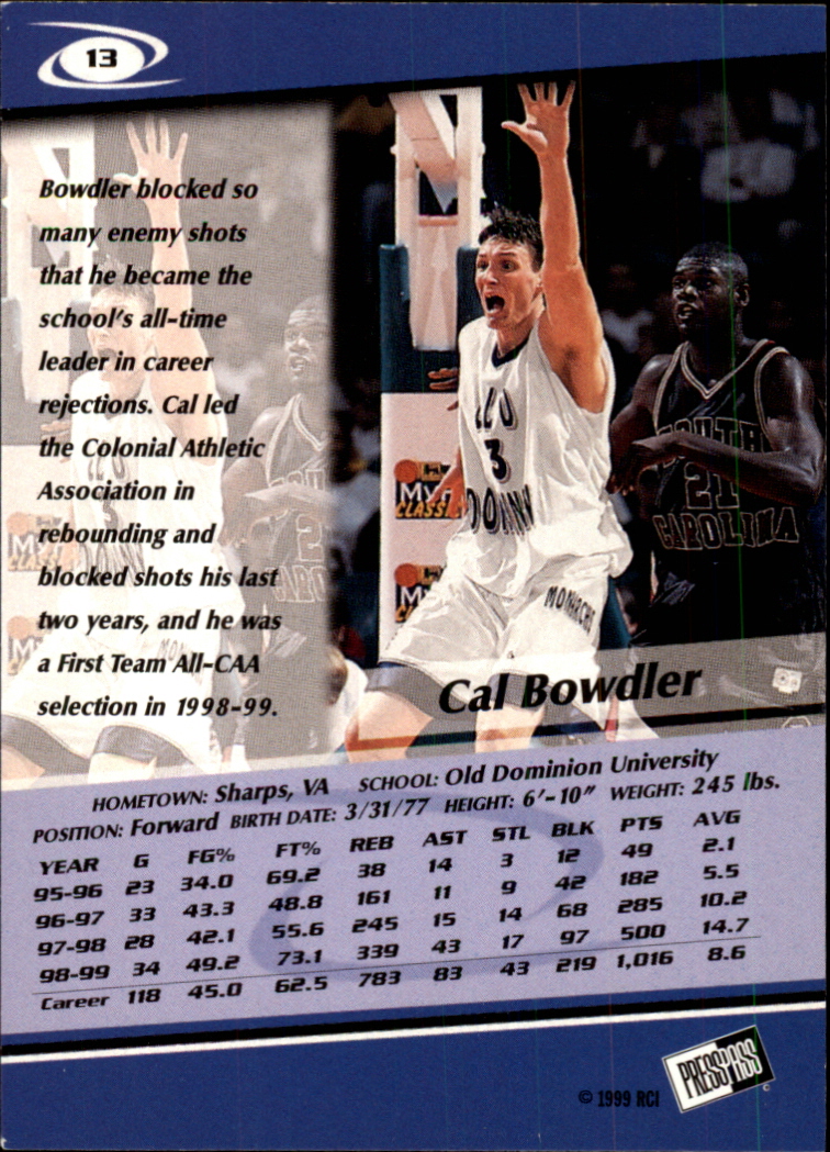 1999 Press Pass Torquers #13 Cal Bowdler back image