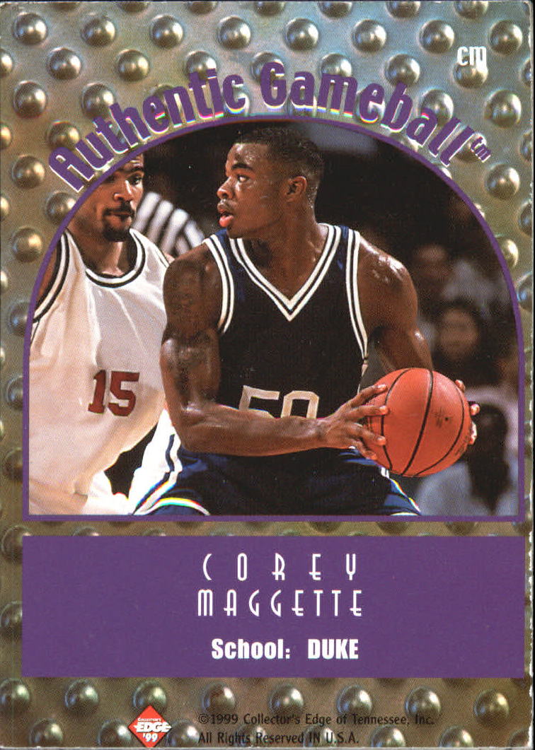 1999 Collector's Edge Rookie Rage Game Ball #CM Corey Maggette back image