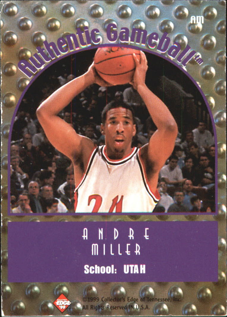1999 Collector's Edge Rookie Rage Game Ball #AM Andre Miller back image