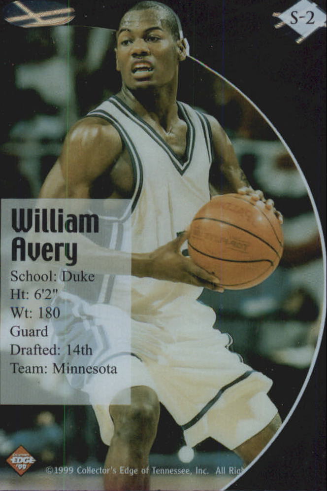 1999 Collector's Edge Rookie Rage Successors #S2 William Avery back image