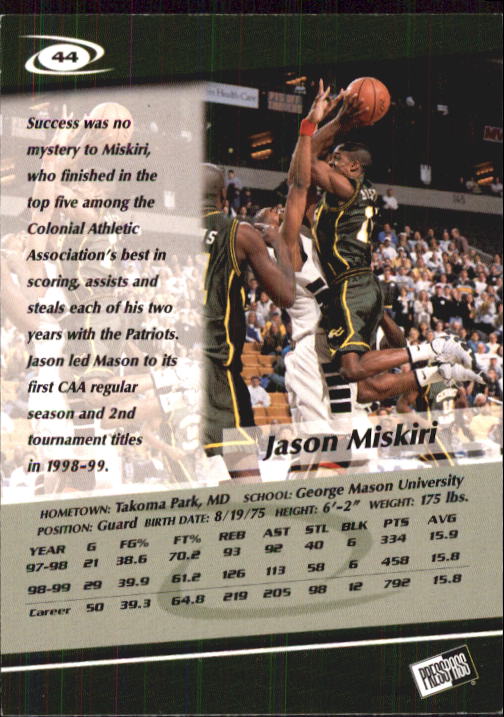 1999 Press Pass #44 Jason Miskiri