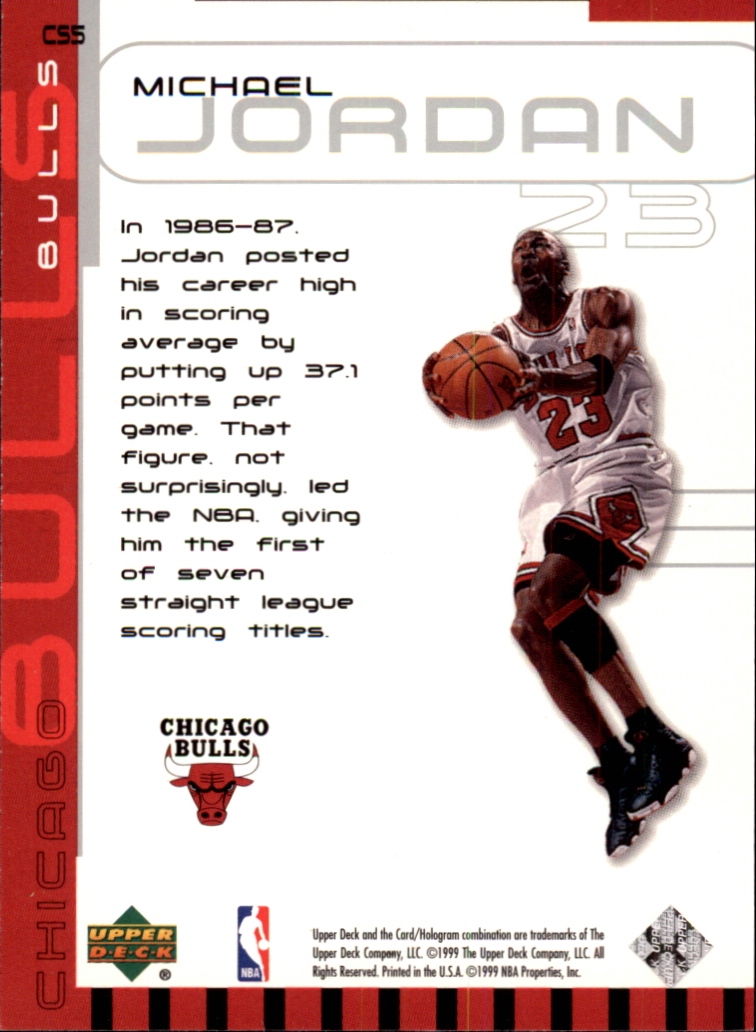 1999-00 Upper Deck Ovation MJ Center Stage #CS5 Michael Jordan back image
