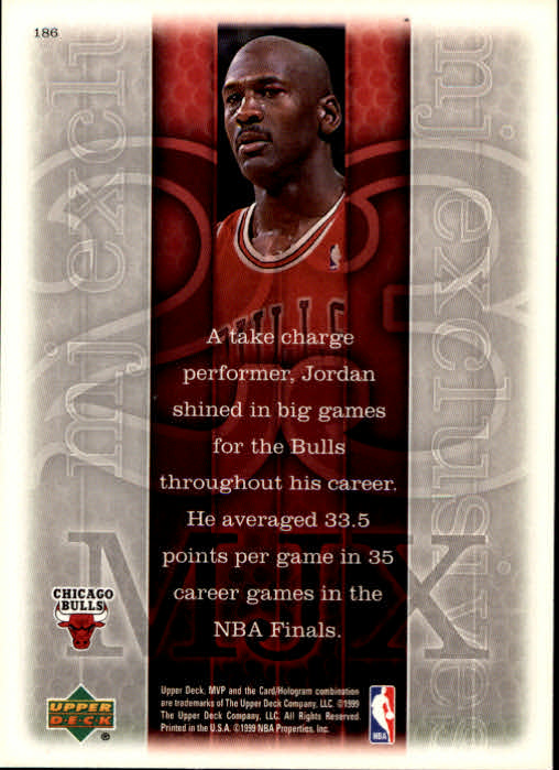 1999-00 Upper Deck MVP #186 Michael Jordan back image