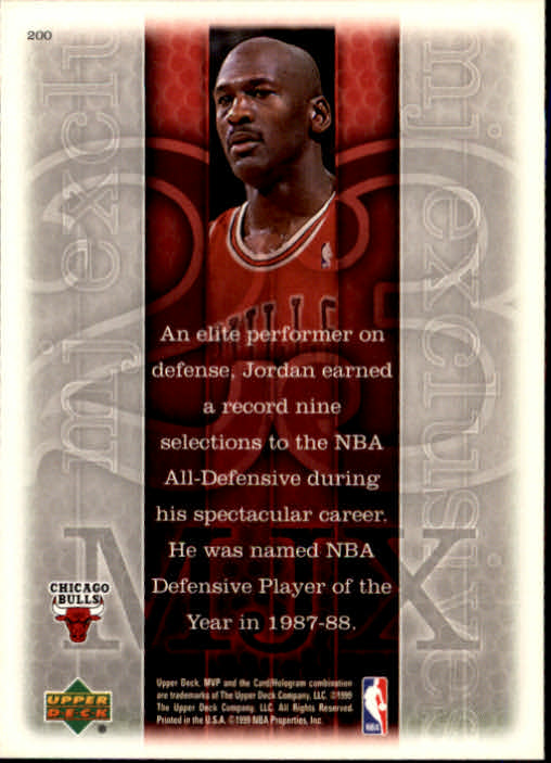 1999-00 Upper Deck MVP #200 Michael Jordan back image
