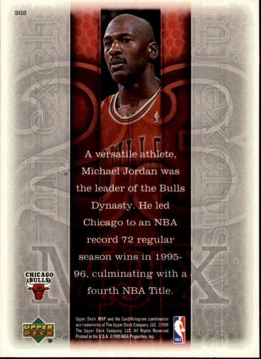 1999-00 Upper Deck MVP #202 Michael Jordan back image