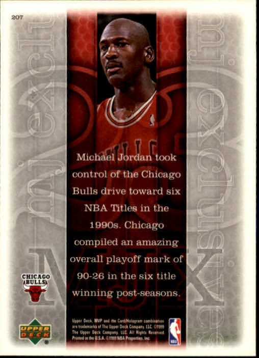 1999-00 Upper Deck MVP #207 Michael Jordan back image