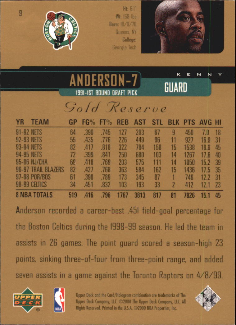 A2531- 1999-00 Upper Deck Gold Reserve Bk #s 1-240 -You Pick- 15+ FREE US SHIP - Picture 3 of 395
