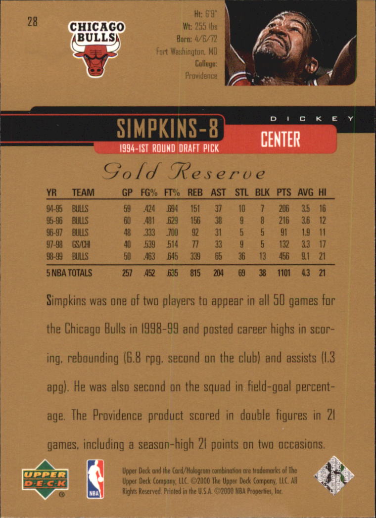 A2531- 1999-00 Upper Deck Gold Reserve Bk #s 1-240 -You Pick- 15+ FREE US SHIP - Picture 37 of 395