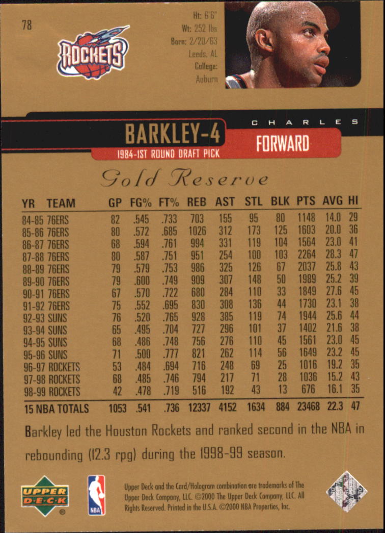 A2531- 1999-00 Upper Deck Gold Reserve Bk #s 1-240 -You Pick- 15+ FREE US SHIP - Picture 123 of 395