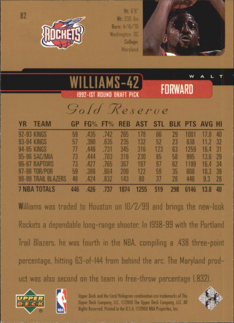 A2531- 1999-00 Upper Deck Gold Reserve Bk #s 1-240 -You Pick- 15+ FREE US SHIP - Picture 131 of 395