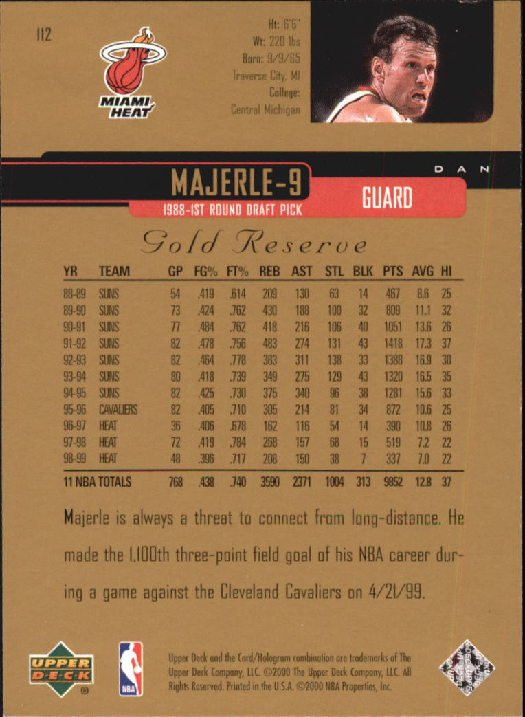 A2531- 1999-00 Upper Deck Gold Reserve Bk #s 1-240 -You Pick- 15+ FREE US SHIP - Picture 185 of 395