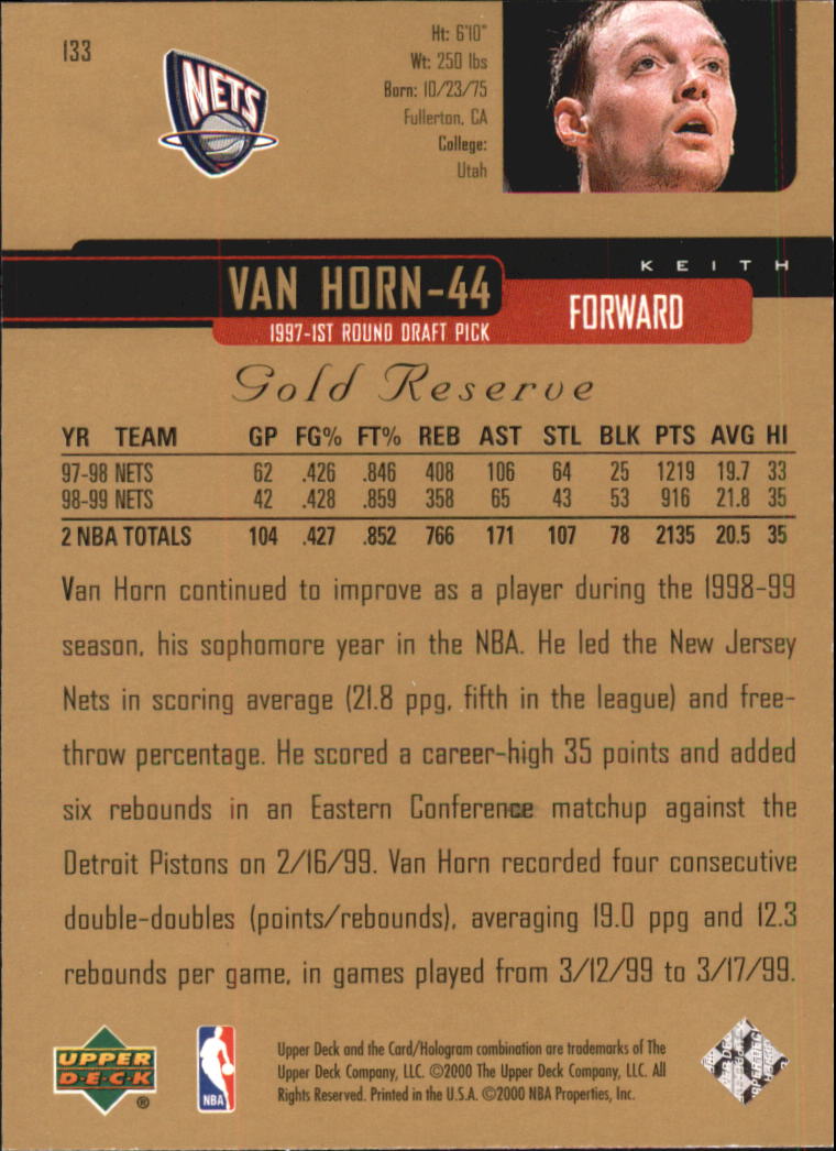 A2531- 1999-00 Upper Deck Gold Reserve Bk #s 1-240 -You Pick- 15+ FREE US SHIP - Picture 227 of 395