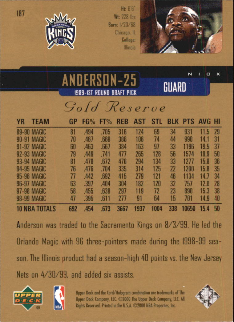 A2531- 1999-00 Upper Deck Gold Reserve Bk #s 1-240 -You Pick- 15+ FREE US SHIP - Picture 315 of 395