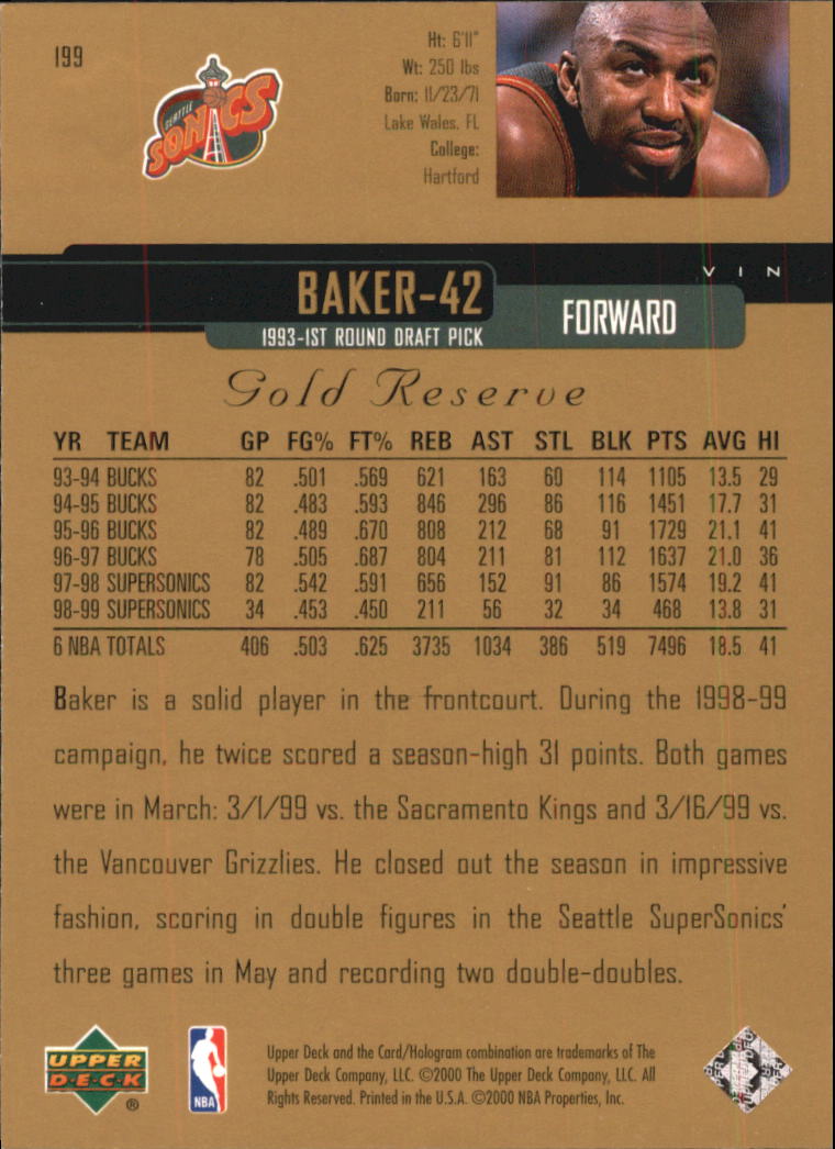 A2531- 1999-00 Upper Deck Gold Reserve Bk #s 1-240 -You Pick- 15+ FREE US SHIP - Picture 335 of 395