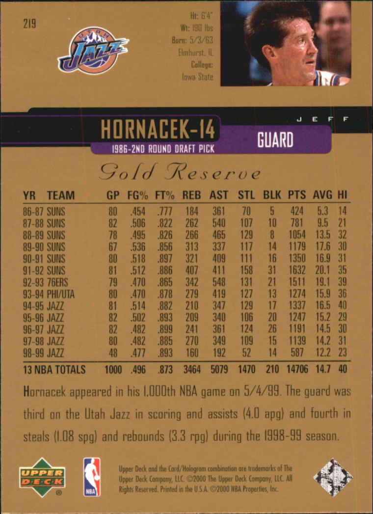 A2531- 1999-00 Upper Deck Gold Reserve Bk #s 1-240 -You Pick- 15+ FREE US SHIP - Picture 355 of 395