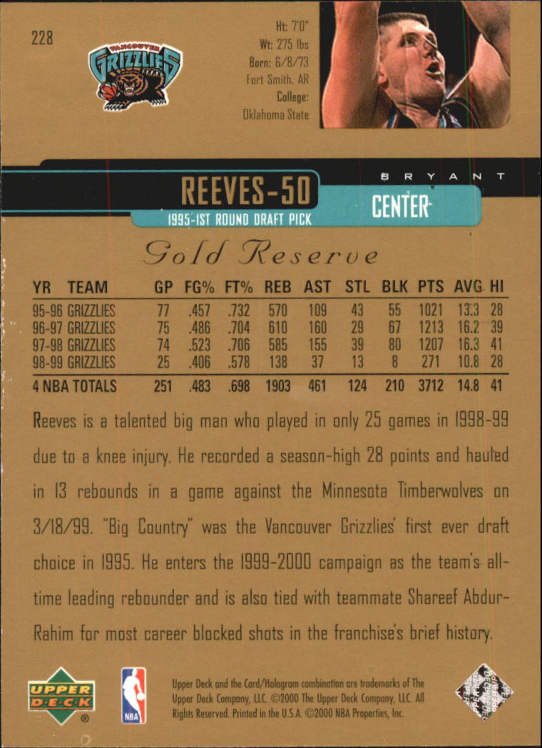 A2531- 1999-00 Upper Deck Gold Reserve Bk #s 1-240 -You Pick- 15+ FREE US SHIP - Picture 373 of 395