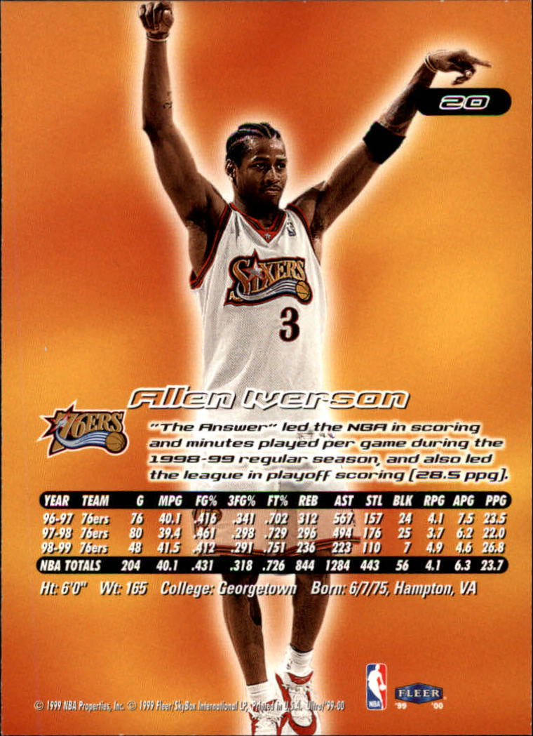 Allen Iverson cards (1997-2021) 76ers Nuggets - You Choose - Bild 36 von 228