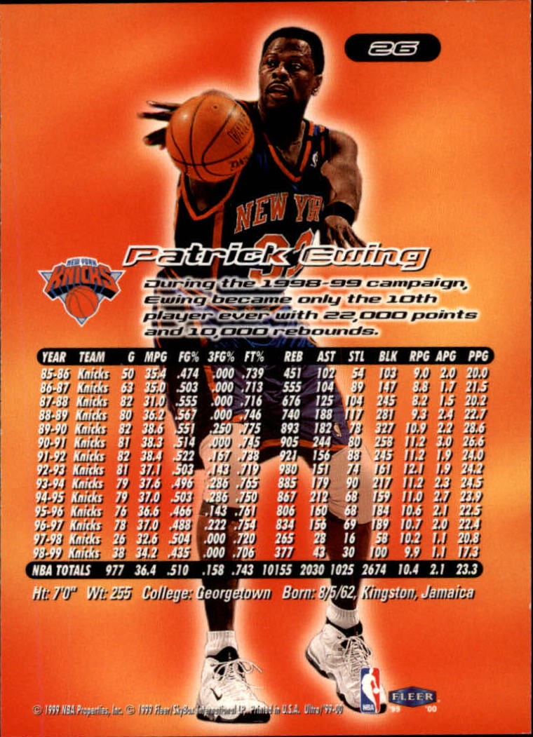 199900 Ultra 26 Patrick Ewing NMMT