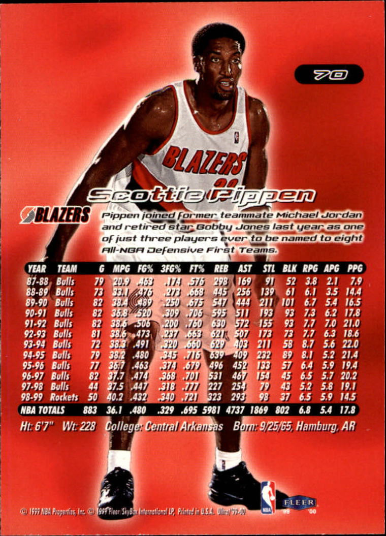 Scottie Pippen cards (1989-2019) Bulls Blazers - You Choose - Bild 169 von 239