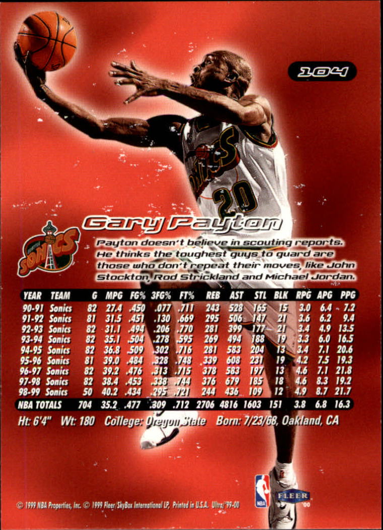 Gary Payton cards (1991-2022) Sonics Heat Lakers Bucks - You Choose - Picture 131 of 258