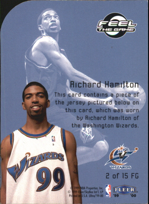 1999-00 Ultra Feel the Game #2 Richard Hamilton back image