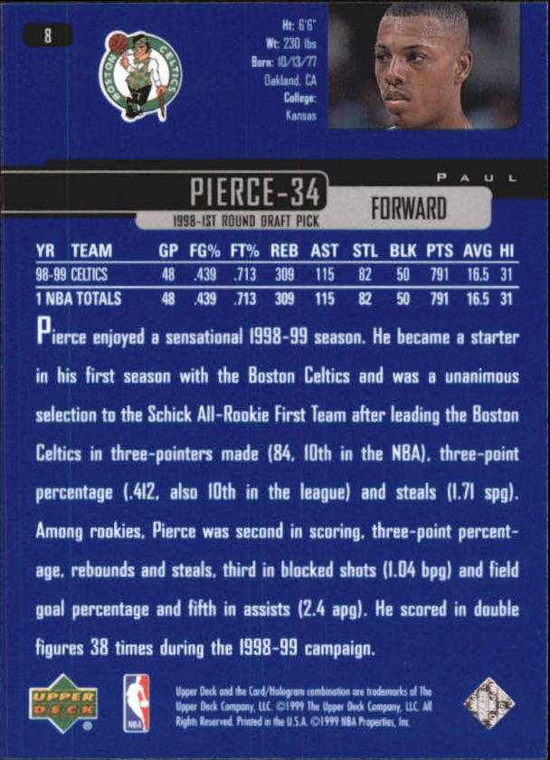 A8332- 1999-00 Upper Deck Bk Card #s 1-240 +Rookies -You Pick- 15+ FREE US SHIP - Picture 17 of 380