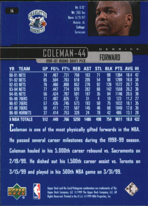 A8332- 1999-00 Upper Deck Bk Card #s 1-240 +Rookies -You Pick- 15+ FREE US SHIP - Picture 29 of 380