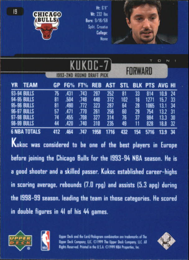 A8332- 1999-00 Upper Deck Bk Card #s 1-240 +Rookies -You Pick- 15+ FREE US SHIP - Picture 37 of 380