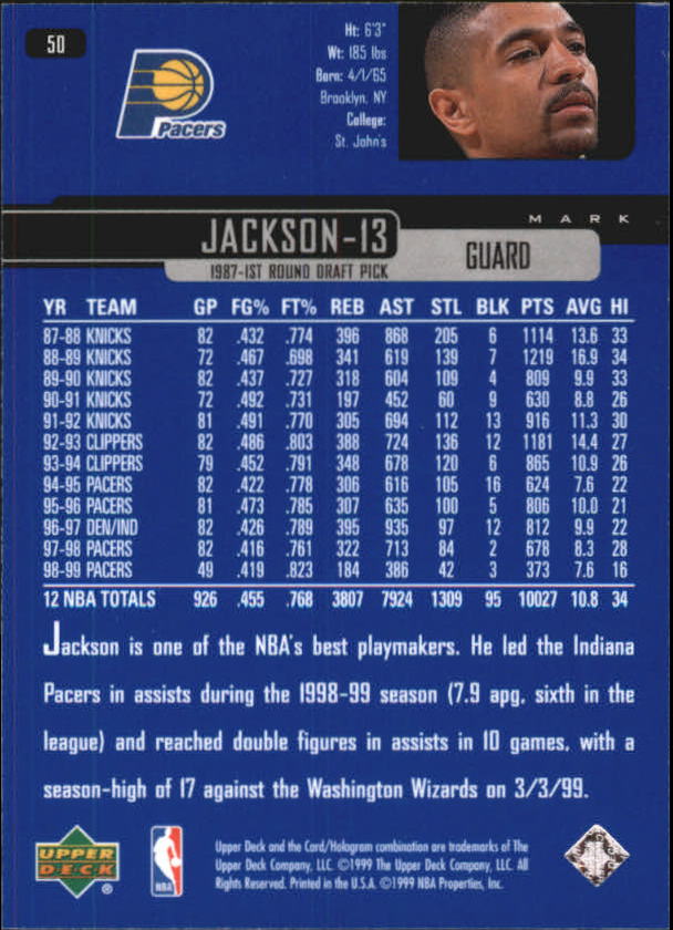 A8332- 1999-00 Upper Deck Bk Card #s 1-240 +Rookies -You Pick- 15+ FREE US SHIP - Picture 99 of 380