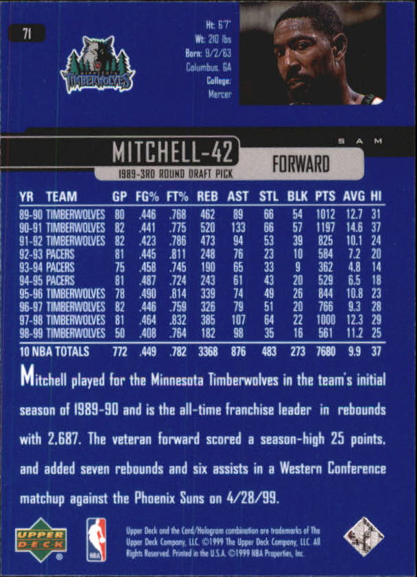 A8332- 1999-00 Upper Deck Bk Card #s 1-240 +Rookies -You Pick- 15+ FREE US SHIP - Picture 137 of 380