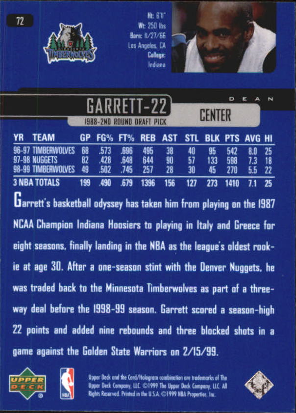 A8332- 1999-00 Upper Deck Bk Card #s 1-240 +Rookies -You Pick- 15+ FREE US SHIP - Picture 139 of 380