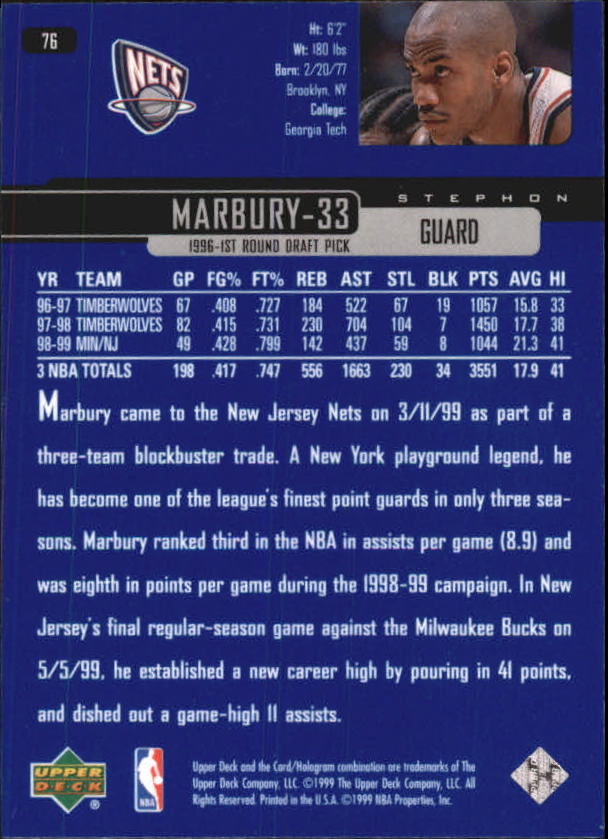 A8332- 1999-00 Upper Deck Bk Card #s 1-240 +Rookies -You Pick- 15+ FREE US SHIP - Picture 147 of 380