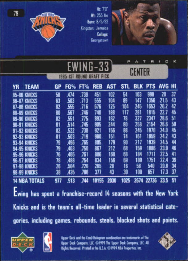 A8332- 1999-00 Upper Deck Bk Card #s 1-240 +Rookies -You Pick- 15+ FREE US SHIP - Picture 152 of 380