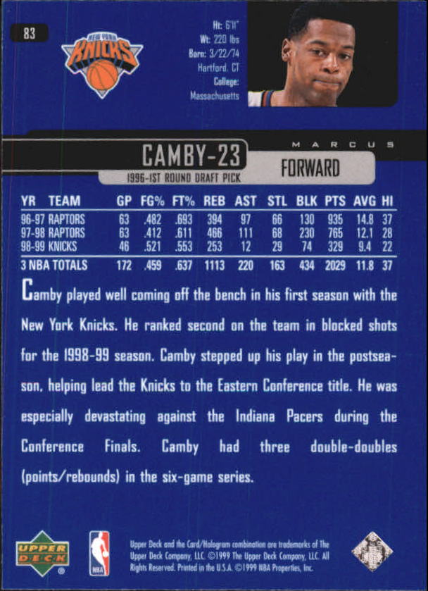 A8332- 1999-00 Upper Deck Bk Card #s 1-240 +Rookies -You Pick- 15+ FREE US SHIP - Picture 160 of 380