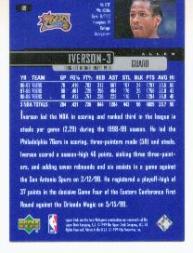 1999-00 Upper Deck #89 Allen Iverson back image