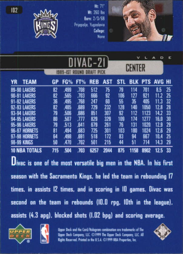 A8332- 1999-00 Upper Deck Bk Card #s 1-240 +Rookies -You Pick- 15+ FREE US SHIP - Picture 198 of 380